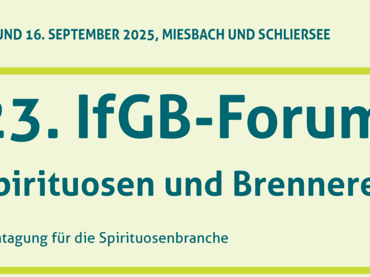 23rd IfGB Forum on Spirits and Distilling